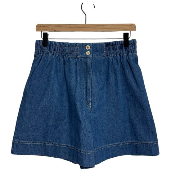 HUNTER BELL Pants - NWOT Hunter Bell NYC Aspen Denim Elastic Waist Shorts - Size S